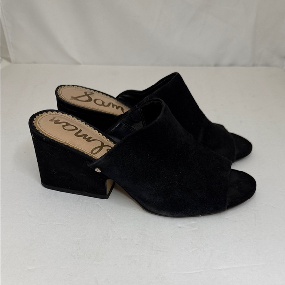 Sam Edelman Black Velvet Mules - Picture 1 of 8
